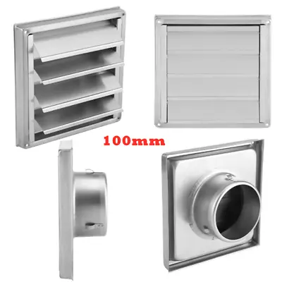 4  Stainless Steel Wall Air Vent Outlet Exhaust Grille Gravity Flaps Fan Outlet • $20.98