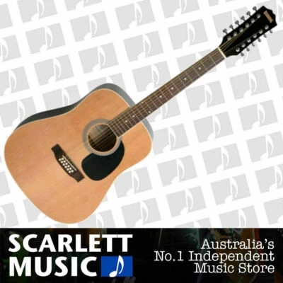 $188.95 • Buy Redding RED-512 12 String Dreadnought Acoustic Guitar With Spruce Top