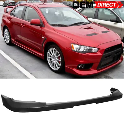 Fits 08-15 Lancer EVO X JDM OE Style Front Bumper Lip Spoiler Unpainted PU • $99.99