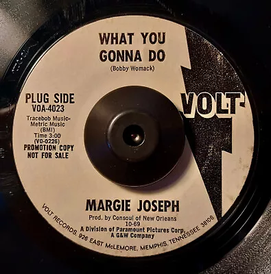 MARGIE JOSEPH What You Gonna Do Orig '69 VOLT Rare Soul Funk Promo Vinyl 45 • $14.99