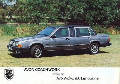 Volvo 760 Limousine By Avon UK Market Sales Brochure / Leaflet • $7.39