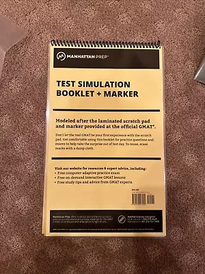 Manhattan Prep GMAT Strategy Guides: Manhattan Prep GMAT Test Simulation Booklet • $5