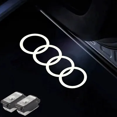 Audi Rings Door Lights Entry Led Puddle Lamps Welcome Light LED Projector Lamps • $100