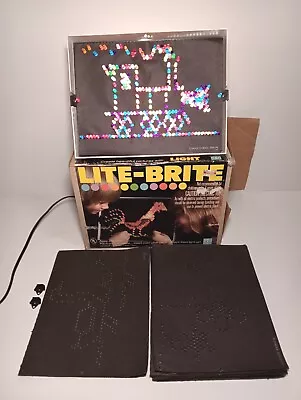 Vintage Hasbro 1978 Lite Brite Light Bright W/Box Used & Unused Picture Sheets • $25