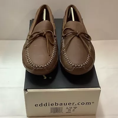 NEW OLD STOCK  Eddie Bauer Moccasin Boat Mens 11M Leather Shoes#0389 • $56.99