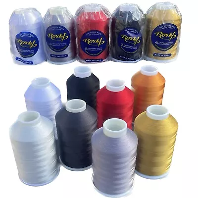 Embroidery Machine Thread RAYON Large 5000m Cones For Brother Janome Bernina • £6.99