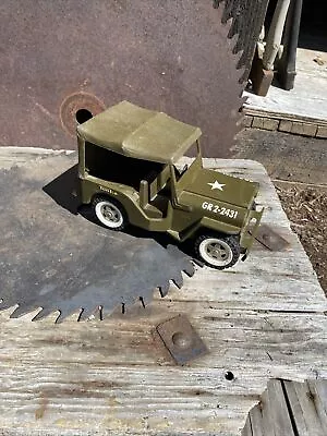 EXCELLENT Vtg Metal 1964 TONKA JEEP Army Military Commander GR 2-2431 NO RESV • $15.50