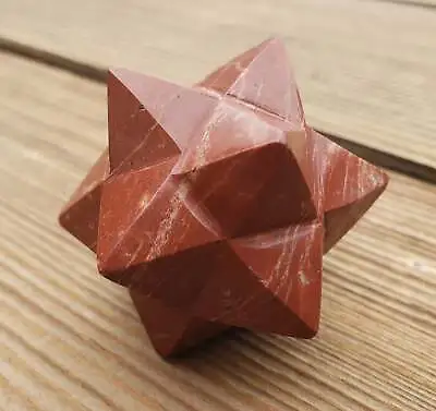 Large 12 Point Red Jasper Gemstone Merkaba Star (one) • $20.49