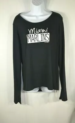 Under Armour MLB Women's Jersey XL Miami Marlins Long Sleeve Black NWT • $22.99