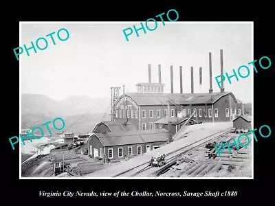 Old Large Historic Photo Of Virginia City Nevada The Norcross Savage Shaft 1880 • $5.47