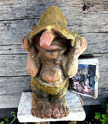 1997 Nyform Troll W/Tag Hat Over Eyes & Ears #243 From Norway Vintage 7” Tall • $39.95