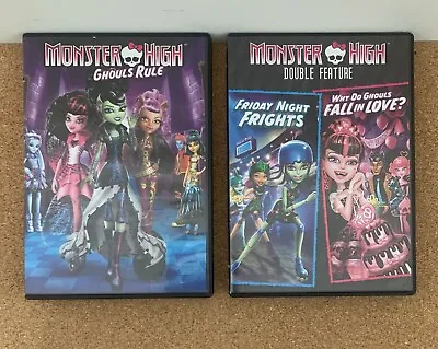 2 DVD Lot Monster High: Ghouls Rule Friday Night Frights Why Do Fall In Love • $9.99