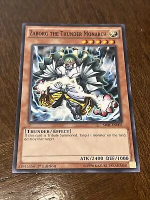 Yu-Gi-Oh! TCG Zaborg The Thunder Monarch SR01-EN005 1st Edition Common LP • $2