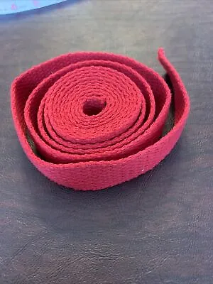 2 Yards 10” Red Cotton Webbing New 1” Wide • $5.50