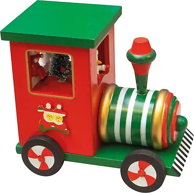 Home Christmas Festive Musical Wooden Train Music Box Ornament Decoration • £12.99