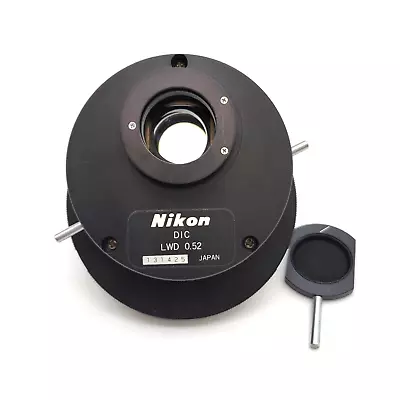 Nikon Microscope DIC Condenser LWD 0.52 W. Prisms Lambda Plate & Phase Rings • $100