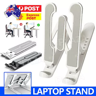 $12.95 • Buy Folding Laptop Stand Portable Tablet Holder Bracket Desktop Adjustable Riser AU