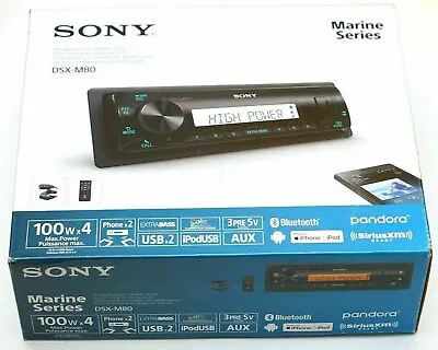 SONY DSX-M80 Digital Media Receiver AUX USB EQ Bluetooth IPhone Amplifier 100Wx4 • $267.99