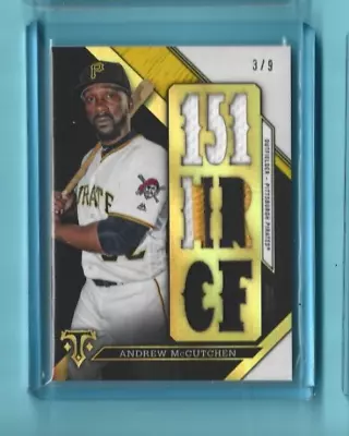 2016 Topps Triple Threads Patch Black Gold Andrew Mccutchen - # 3/9 - Ttr-am2 • $59.95