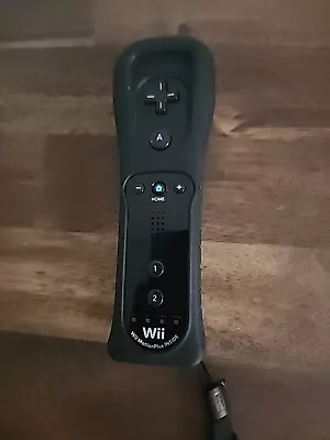 Like New Genuine Nintendo Wii U / Wii Motion Plus Black Controller Remote Wii... • $25