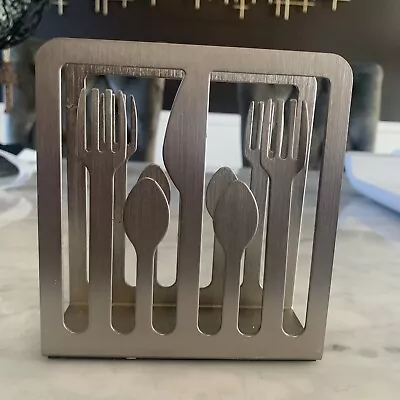 Umbra Utensil Stainless Steel Napkin Holder Design Eugenie De Loynes • $12