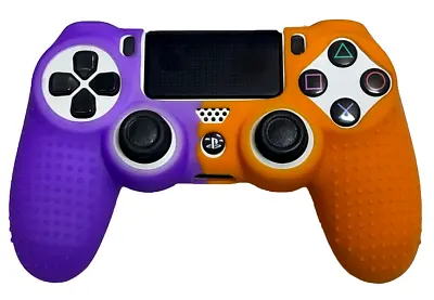 $11.90 • Buy Silicone Cover For PS4 Controller Case Skin - Purple/Orange