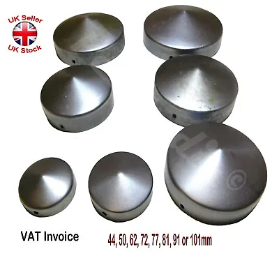 Round Metal Fence Gate Post Cap Caps Flange 44mm To 101mm  Pyramid  • £3.97