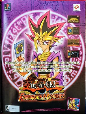 2002 YU-GI-OH FORBIDDEN MEMORIES Playstation = Promo Print AD • £13.77
