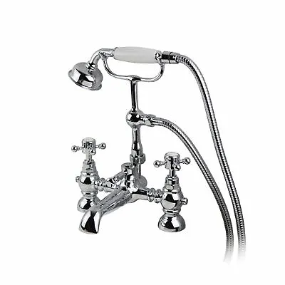 Tradtional Victorian Bath Filler Shower Mixer Tap With Handset | Edwardian • £96.99