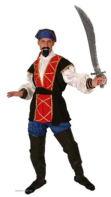 Mens Panto Christmas Prince Buccaneer  Hook Fancy Dress 5 Piece Costume New L/XL • £19.99