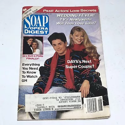 Soap Opera Digest February 19 1991 Billy Warlock And Charlotte Ross Valentines • £10.50