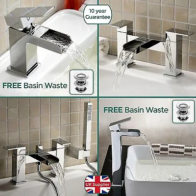 £32.99 • Buy Nes Home Bathroom Deck Waterfall Basin Mono Bath Filler Shower Mixer Tap Sets