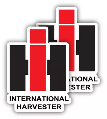 2x Ih International Harvester Words Sticker 3m Us Truck Window Car Tractor Decal • $9.37