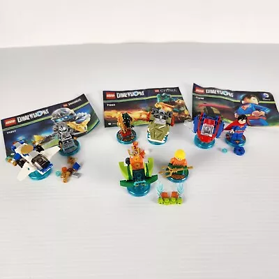 LEGO Dimensions Fun Pack Zane + Superman + Aquaman + Cragger Bundle Lot 🦊 • $100