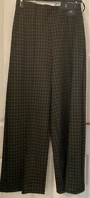 M&S Ladies Wide Leg Trousers BNWT Size 10 12 Elastic Waist Black/khaki RRP £35 • £10