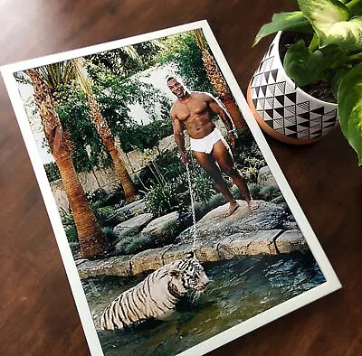 Mike Tyson With Tiger Poster • $18.99