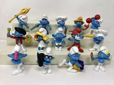 Peyo McDonalds Smurf Figure Happy Meal Toys  Lot Of 14 • $12