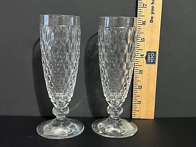 2 Vintage Villeroy & Boch Boston Clear Champagne Flutes - New With Tags • $29.99