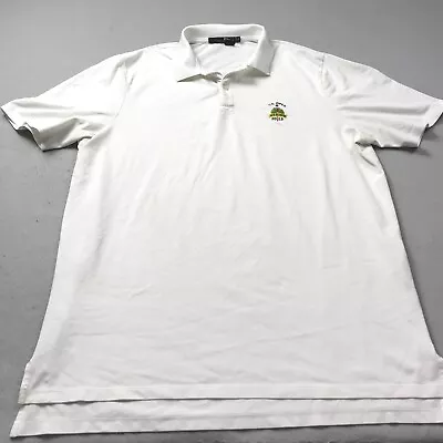 RLX Ralph Lauren Polo Shirt Mens XL White Golf Merion US Open Logo Cotton Blend • $6.25