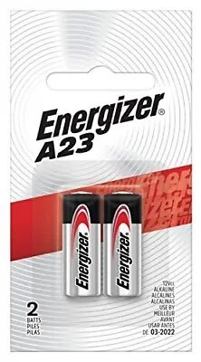 NEW Energizer A23 Battery 12Volt 23AE 21/23 GP23 23A 23GA MN21 2 Pack Sealed • $6.55