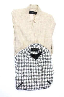 $41.99 • Buy Zara Womens White Black Checker Full Zip Long Sleeve Coat Jacket Size M Lot 2