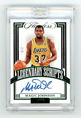 2021-22 Panini Flawless Legendary Scripts Emerald Magic Johnson AUTO 2/5 • $999.99