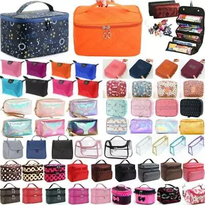 Women Ladies Large Toilet Make Up Bag Vanity Case Travel Cosmetic Organiser Bag· • £10.69