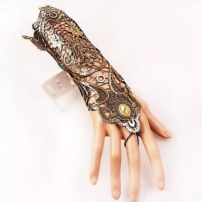 Steampunk Glove Hollow Out Costume Bracelets Accessories Handmade Lace Up • $7.44