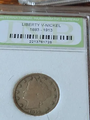 $1.95 • Buy 1912 P Slabed Liberty Head  V  Nickel Very Good Condition  Lot 53