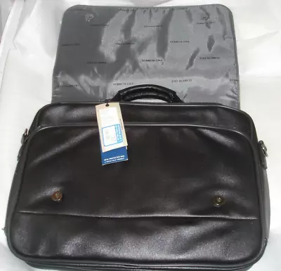 Kenneth Cole Reaction Black Leather - Briefcase/ Document Bag/ Laptop Case 54245 • $20