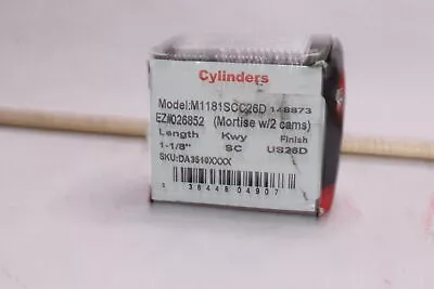 LSDA Mortise Cylinder C Keyway 26D Satin Chrome 1-1/8  • $11.23