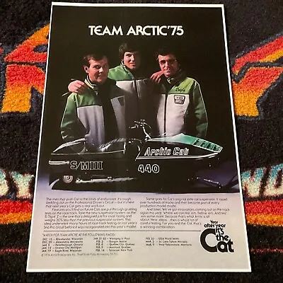 🏁 ‘75 ARCTIC CAT Z Snowmobile Sno-Pro Race Team Poster Vintage Sled PDC AC • $21.88