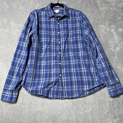 J CREW Shirt Mens Large Long Sleeve Shirt Button Down Plaid Shirt Cotton Casual • $19.95