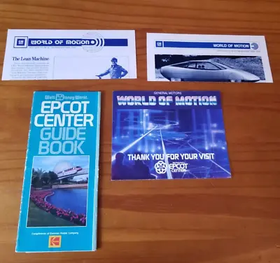 1983 EPCOT General Motors World Of Motion Attraction Future Auto Concept & More! • $11.69